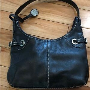 Michael Kors black leather handbag